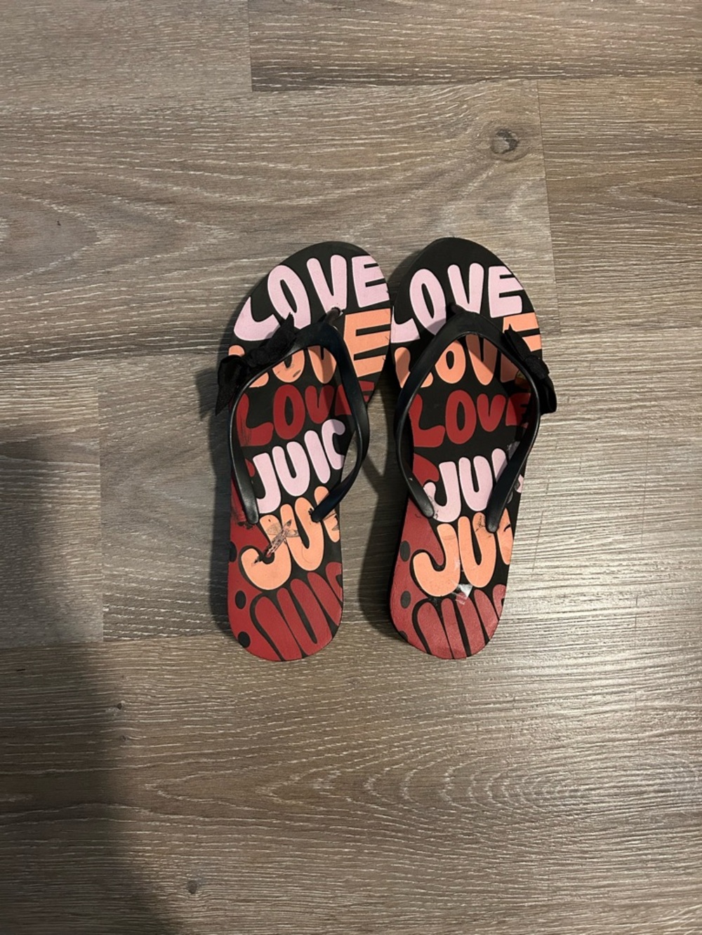 Juicy Couture Wedge Flip Flops